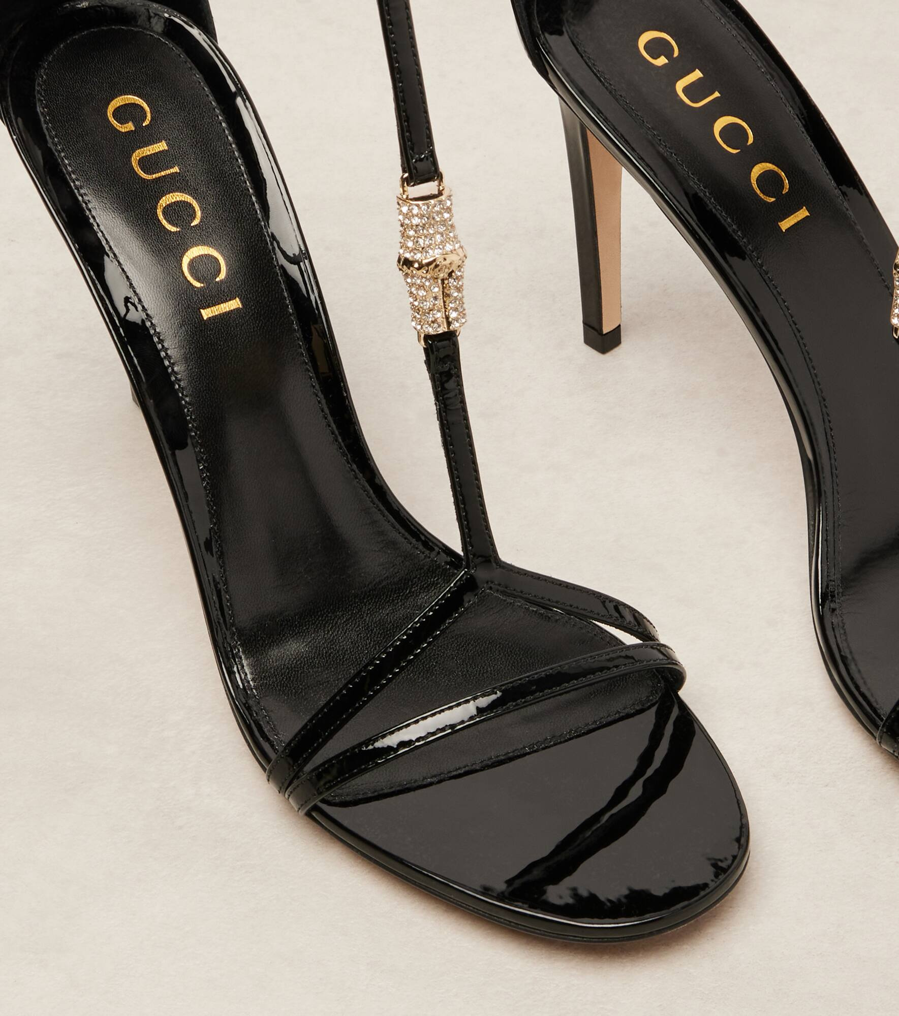 Embellished patent leather sandals - 5