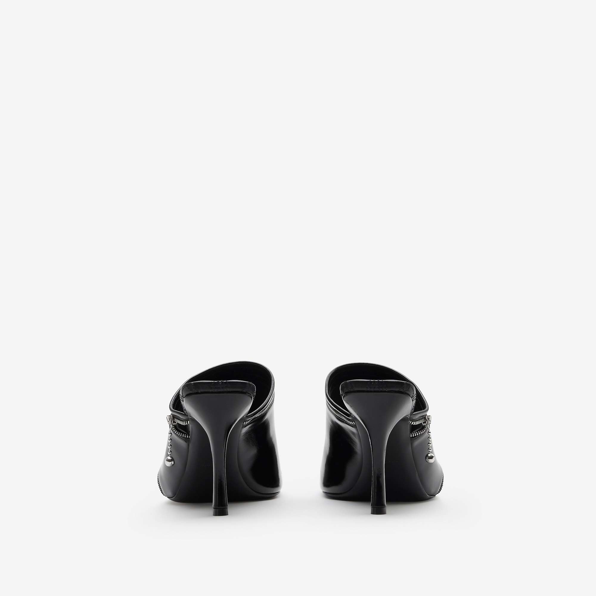 Leather Peep Sandals - 4