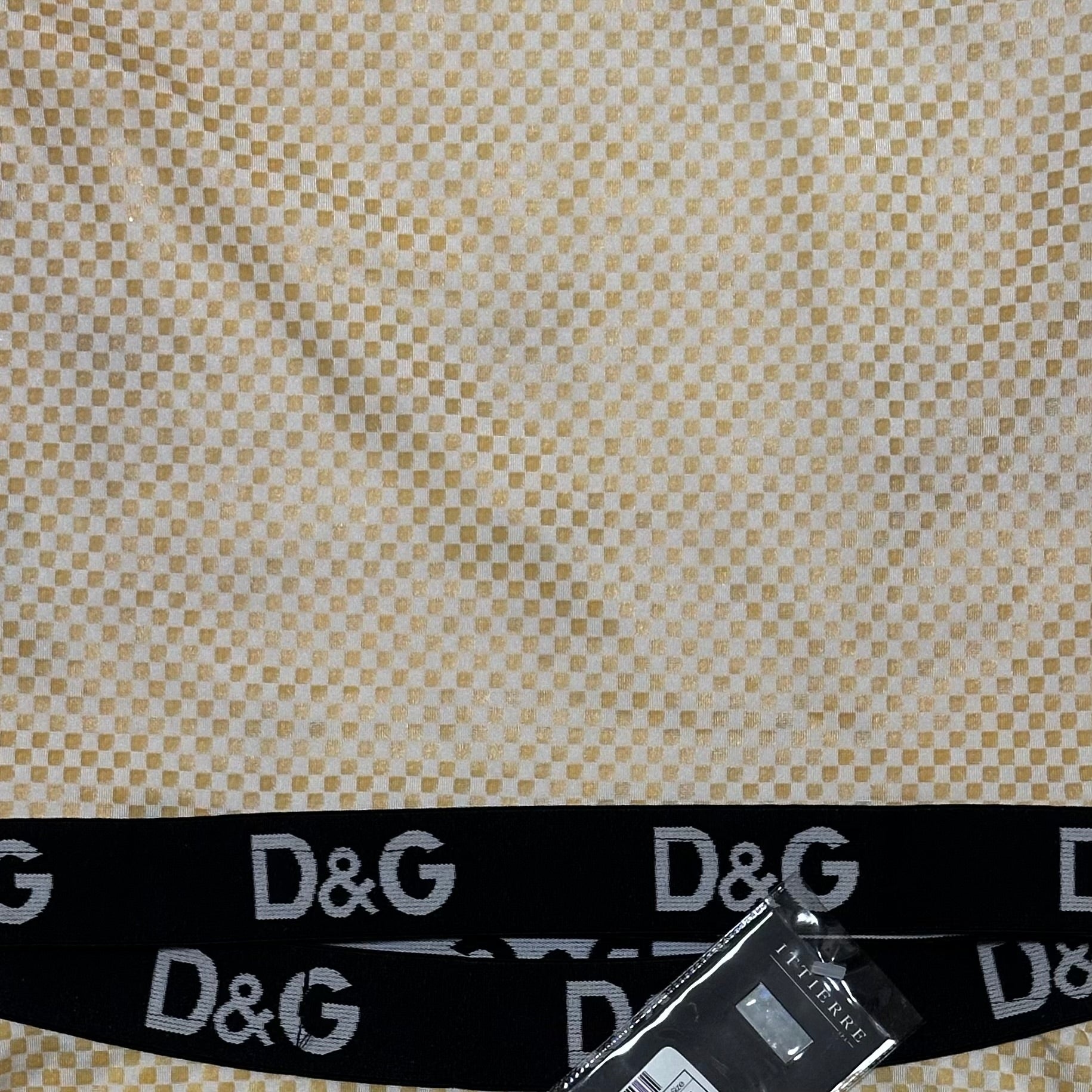 D&G - D&G 1995 Checkered Logo Trim Short Sleeve Top and High Rise Midi Skirt Set Up - 4