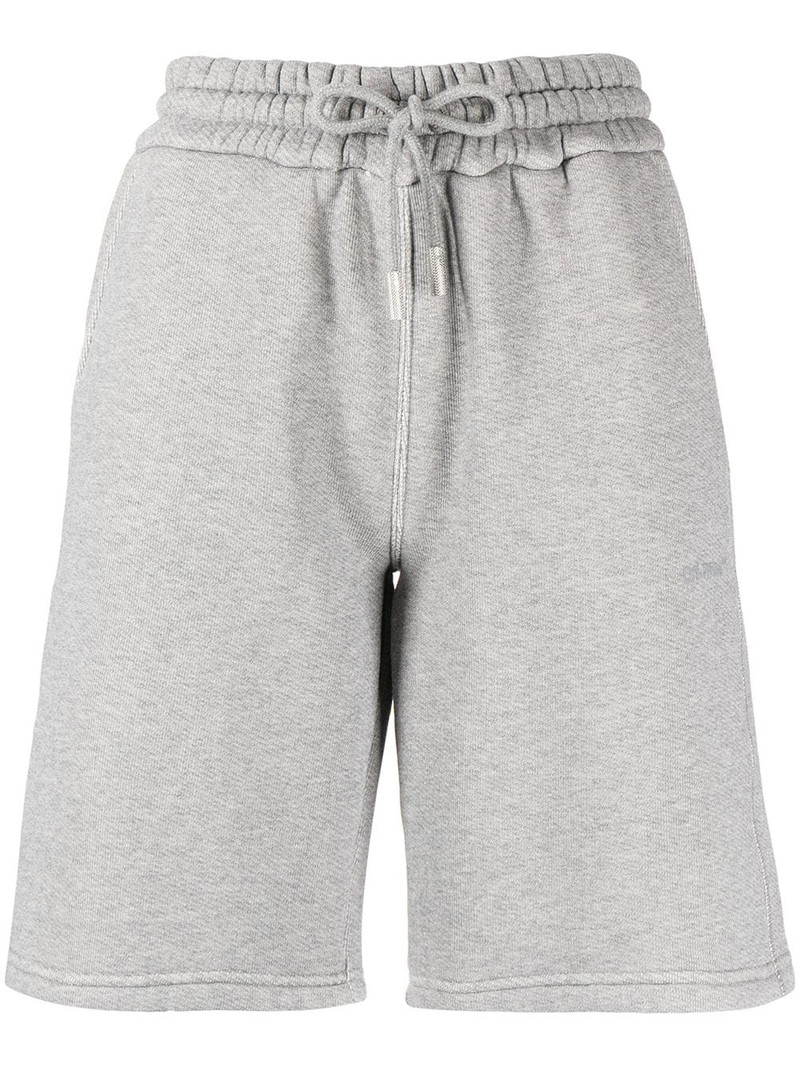 Diag-stripe drawstring shorts 1