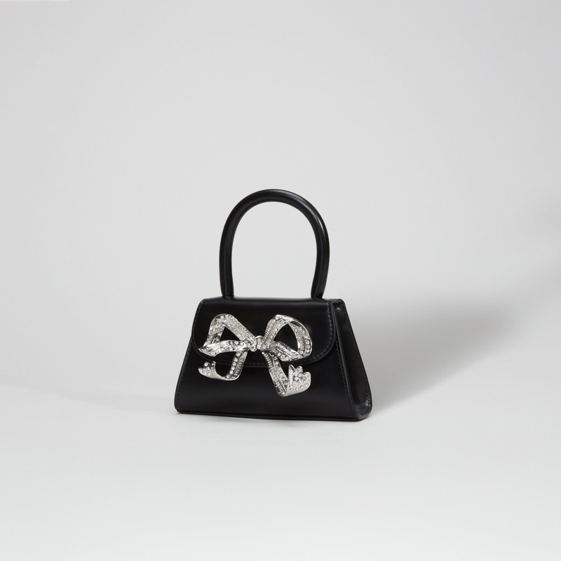 The Bow Micro in Black with Diamanté 2