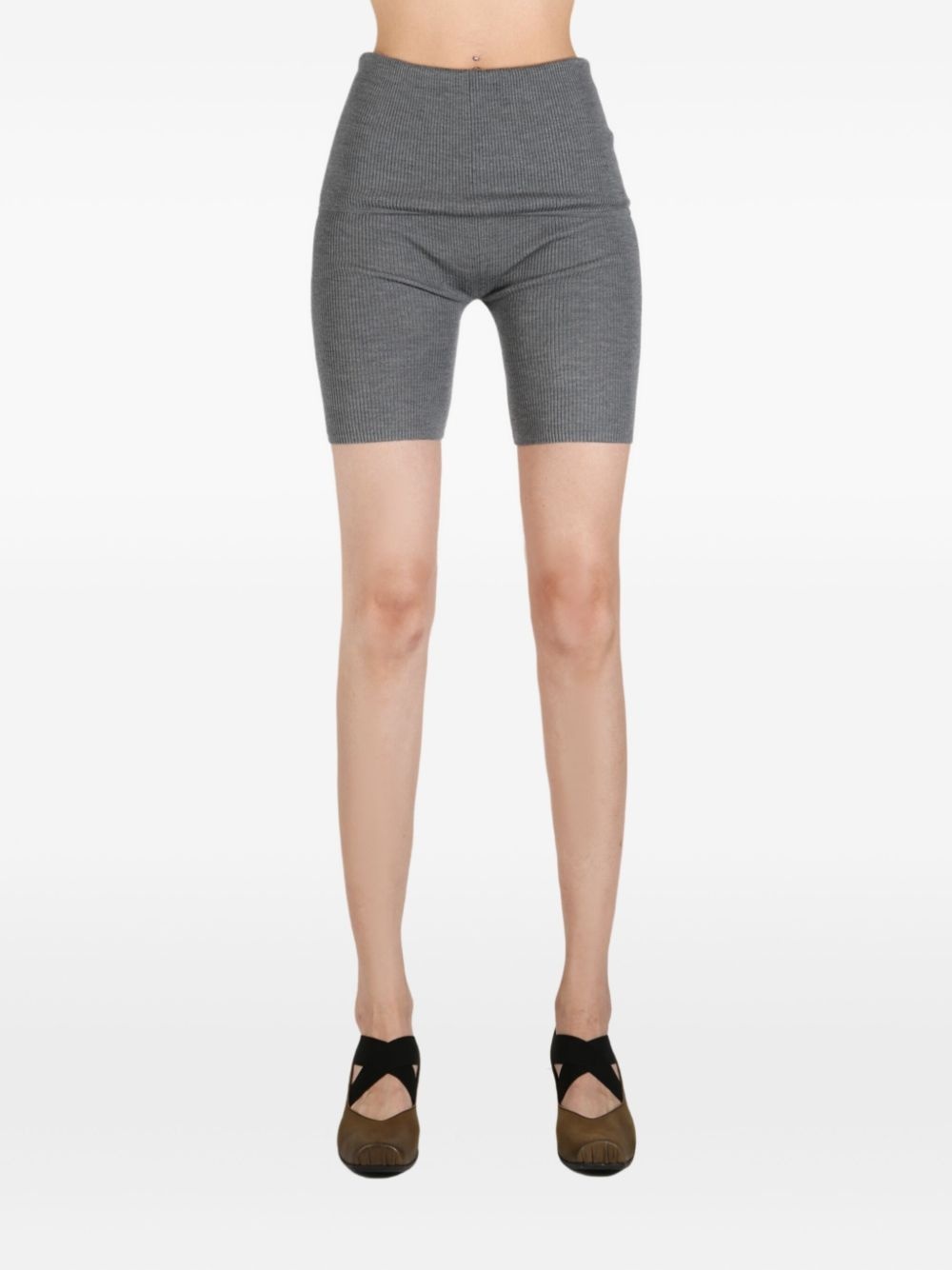 high-waisted biker shorts - 2