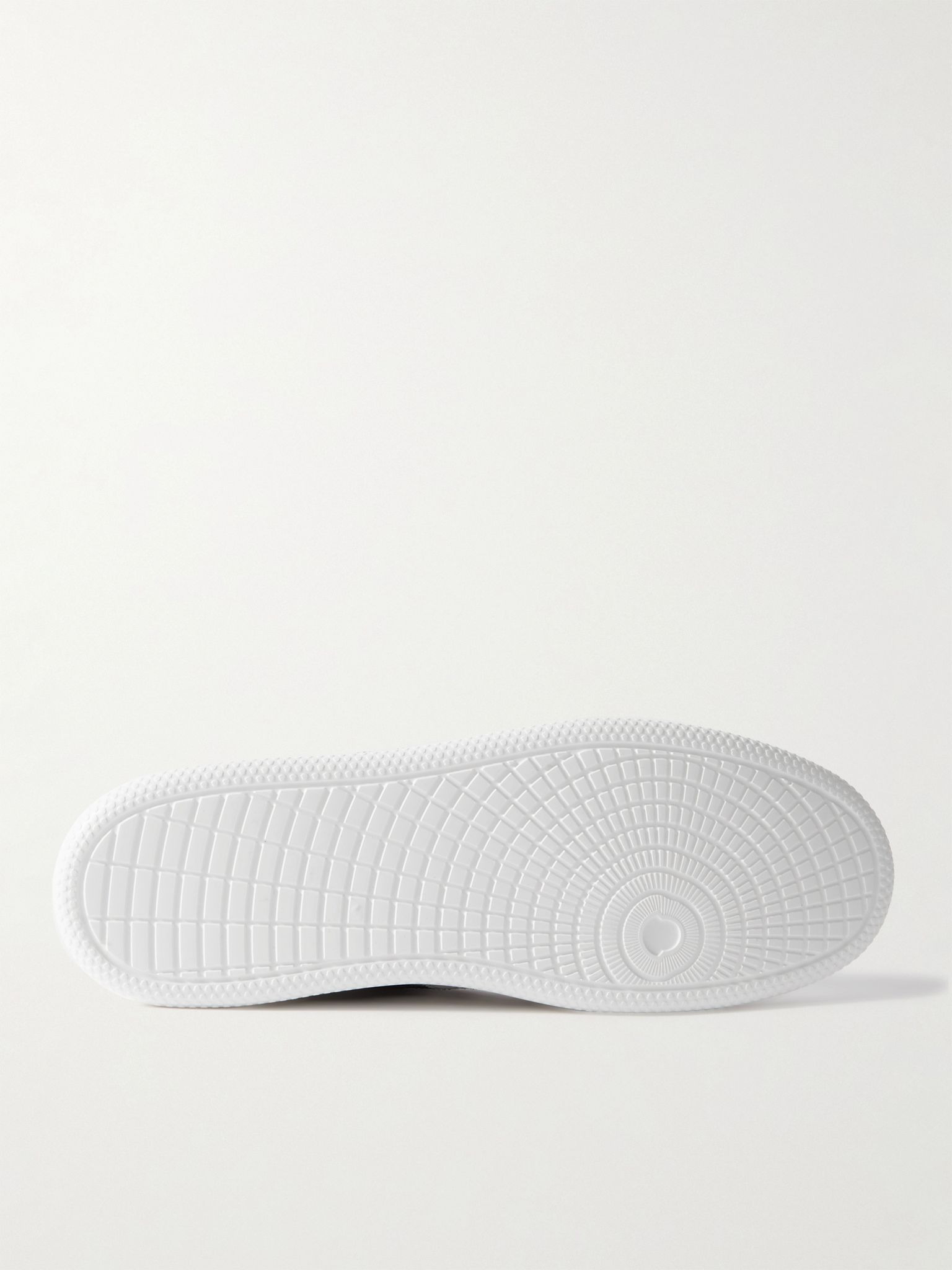 Monaco M Striped Leather Sneakers White - 3