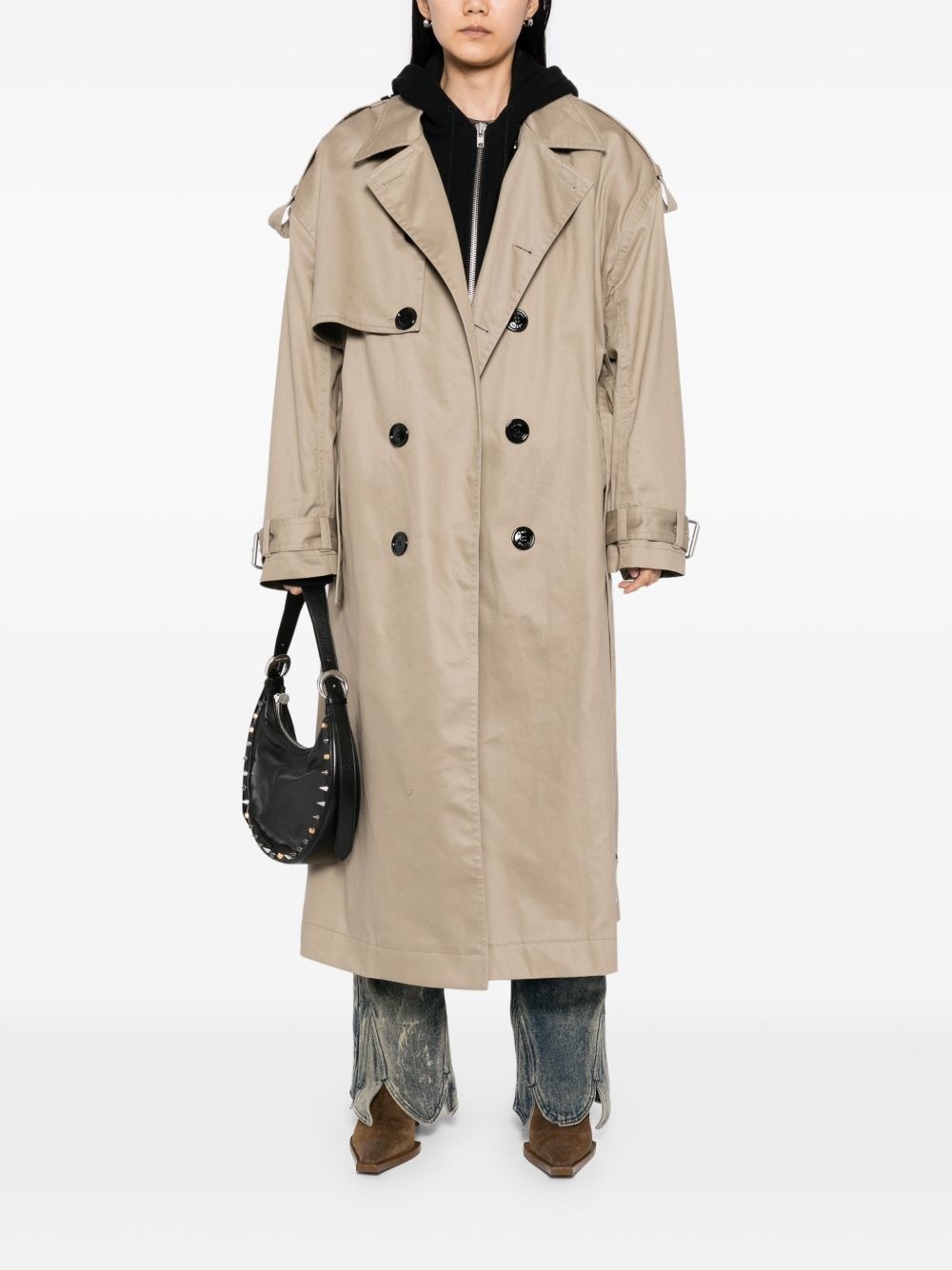 cotton trench coat - 3