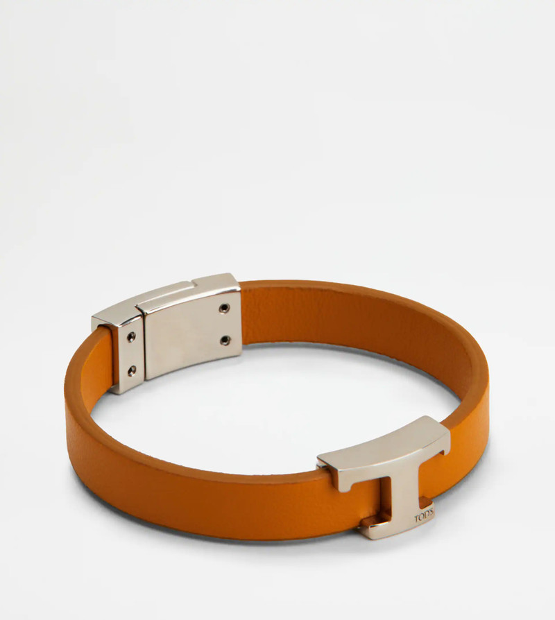 Tod's T TIMELESS BRACELET IN LEATHER - ORANGE outlook
