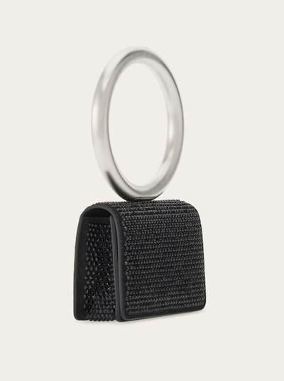 FERRAGAMO Micro pouch with crystals outlook