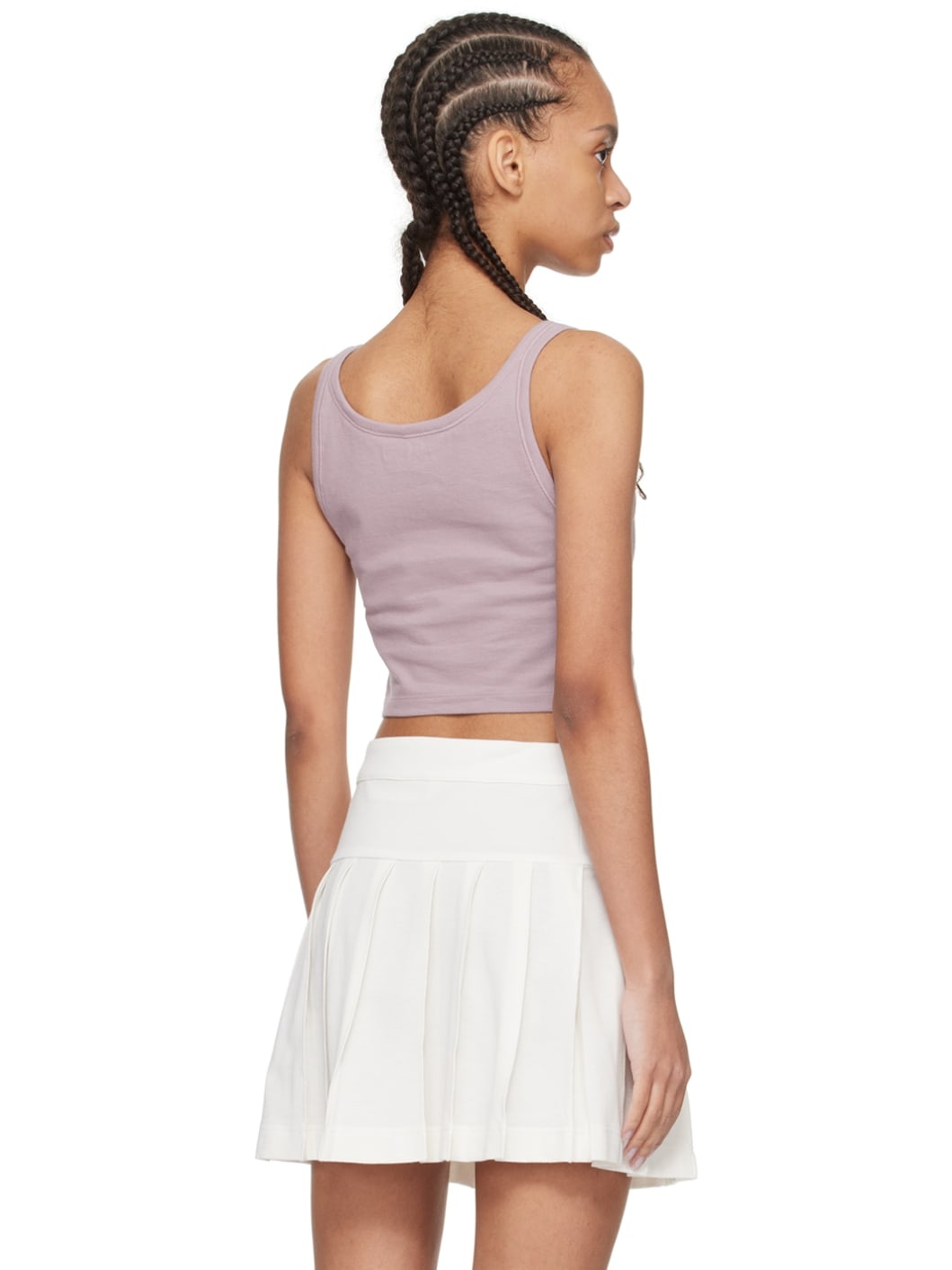 Purple Embroidered Tank Top - 3