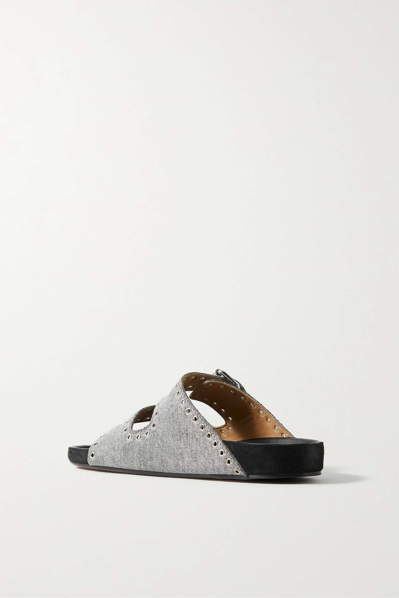 Lennyo studded denim slides - 3