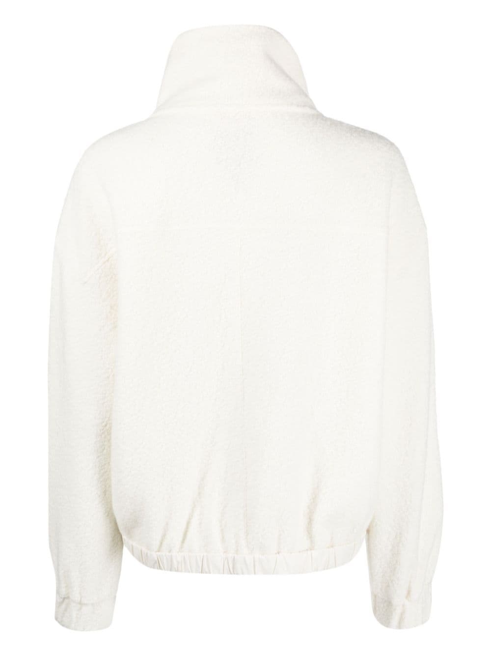 Minori logo-patch bouclé jacket - 2
