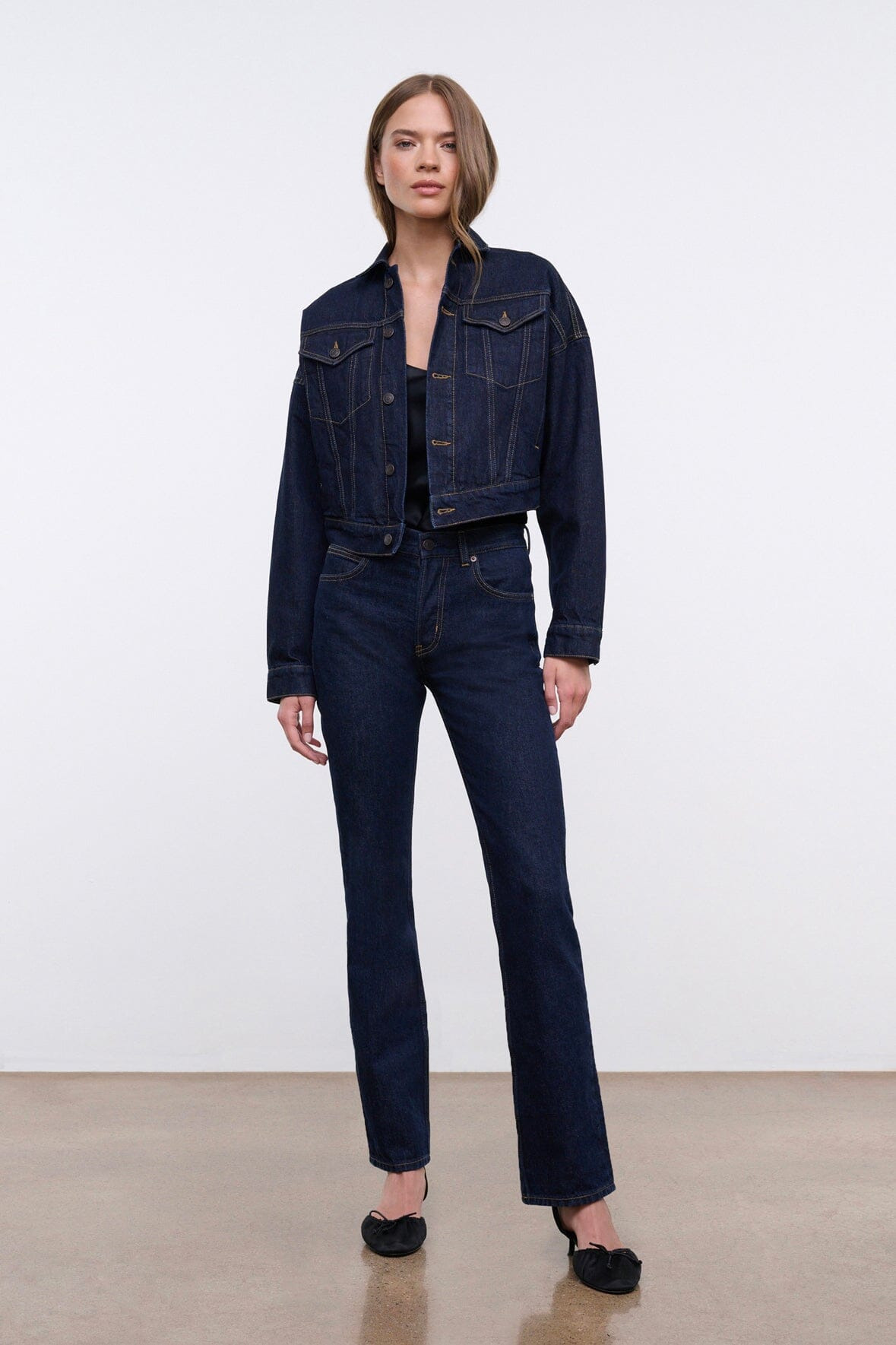 STAUD TEDDY STRAIGHT JEAN INDIGO - 5