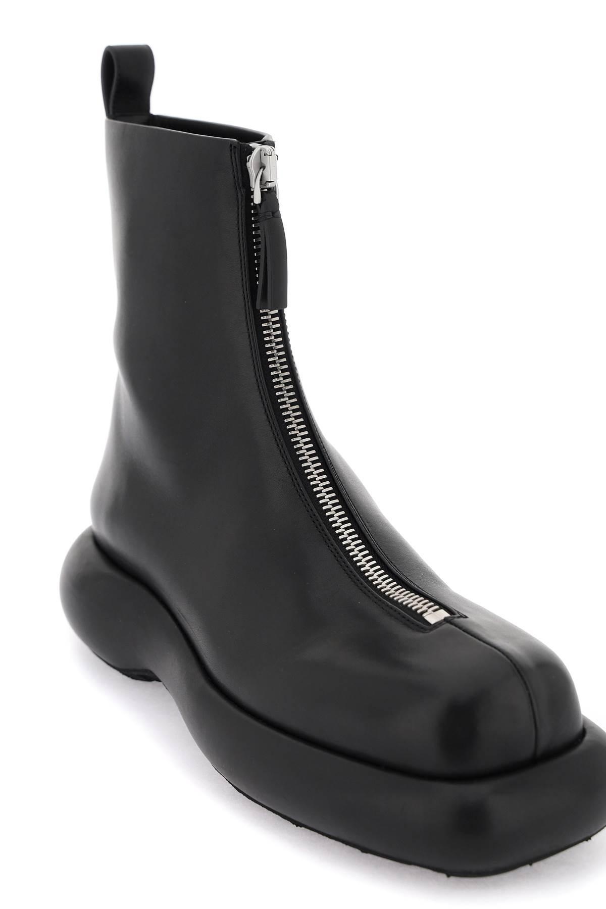 ZIPPERED LEATHER ANKLE BOOTS - 4