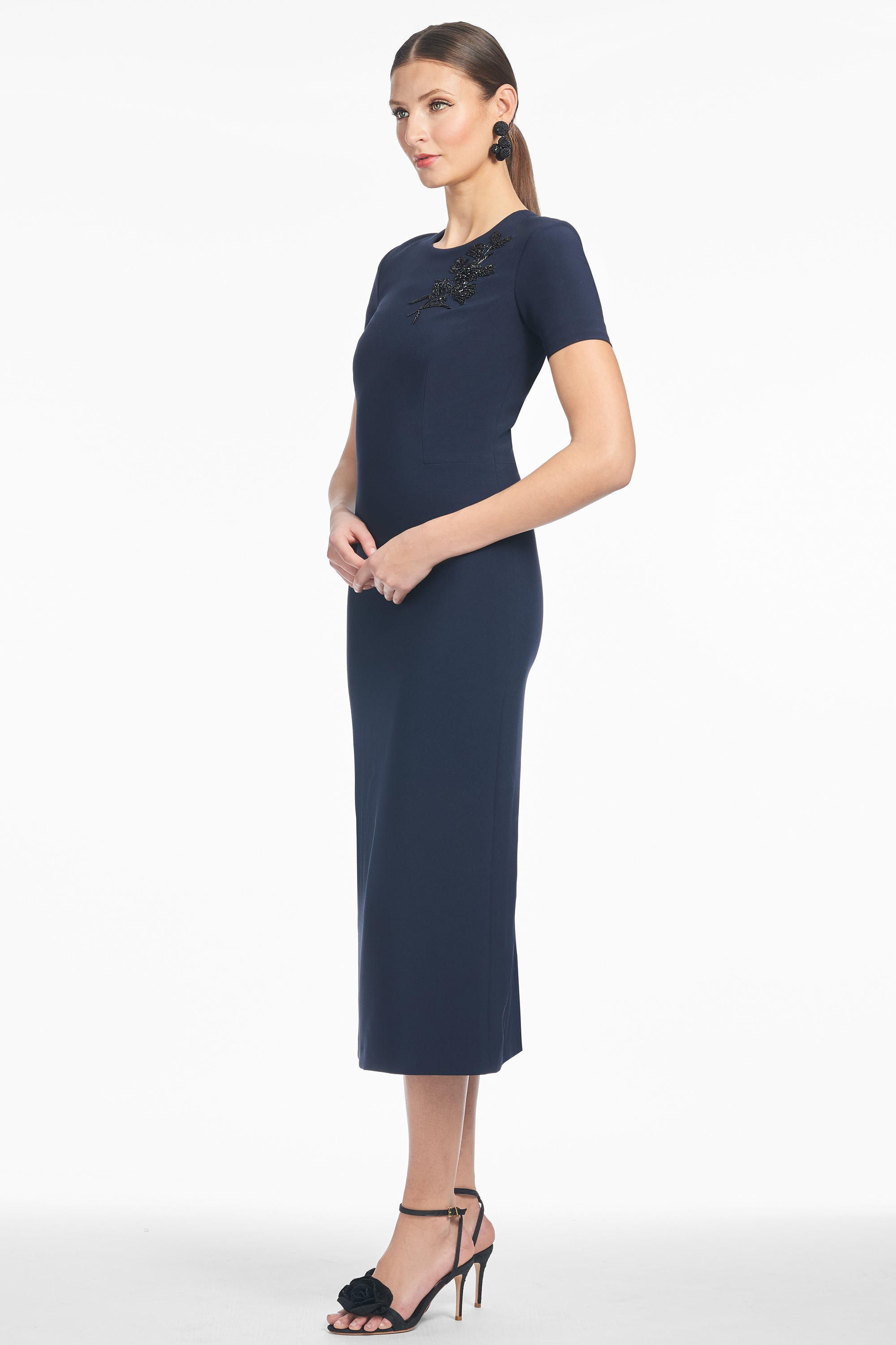 EMBELLISHED TAMARA DRESS - MIDNIGHT - 3