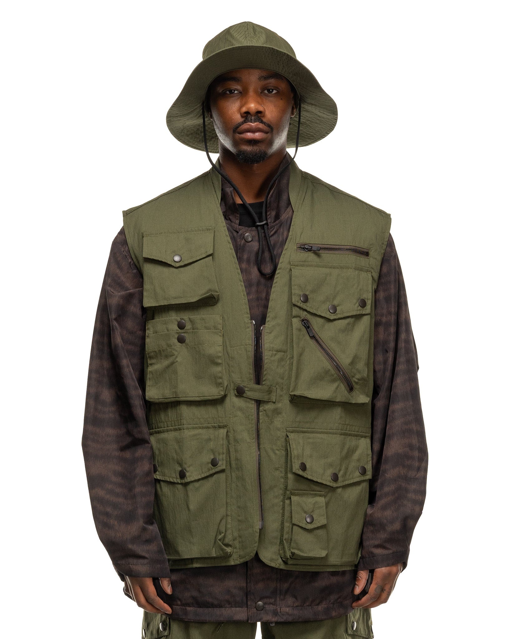 NEEDLES Field Vest - C/N Oxford Cloth Olive | havenshop
