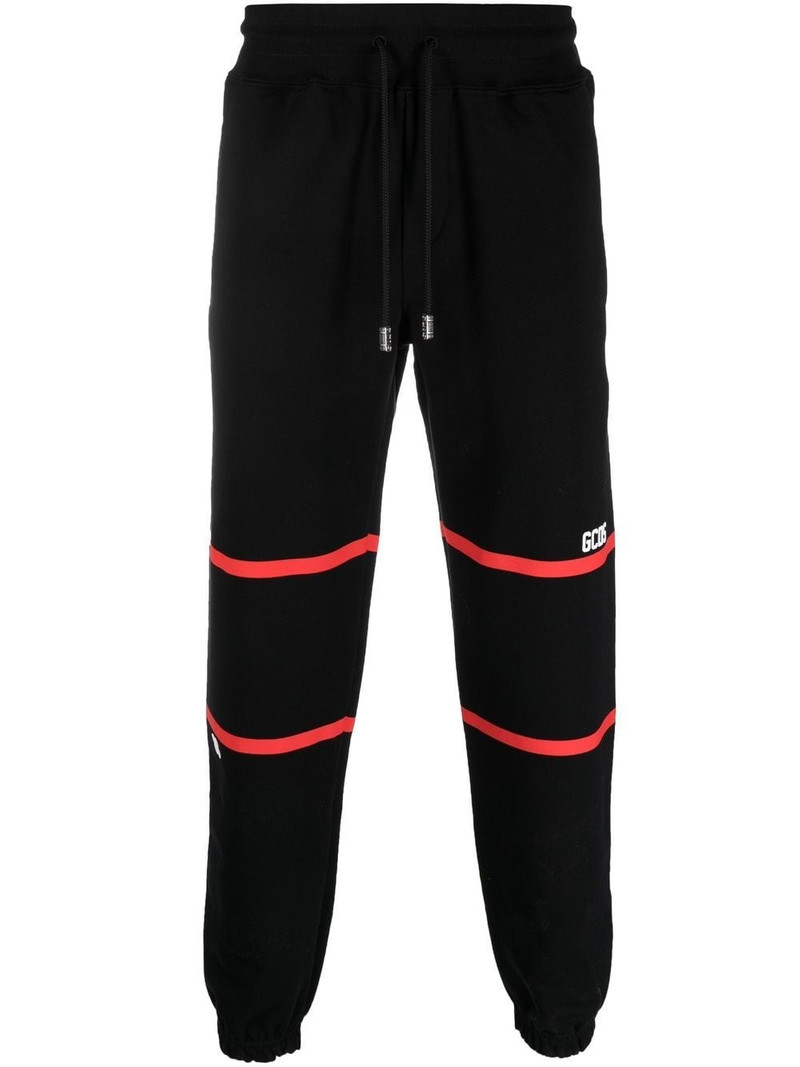 striped cotton track pants 1