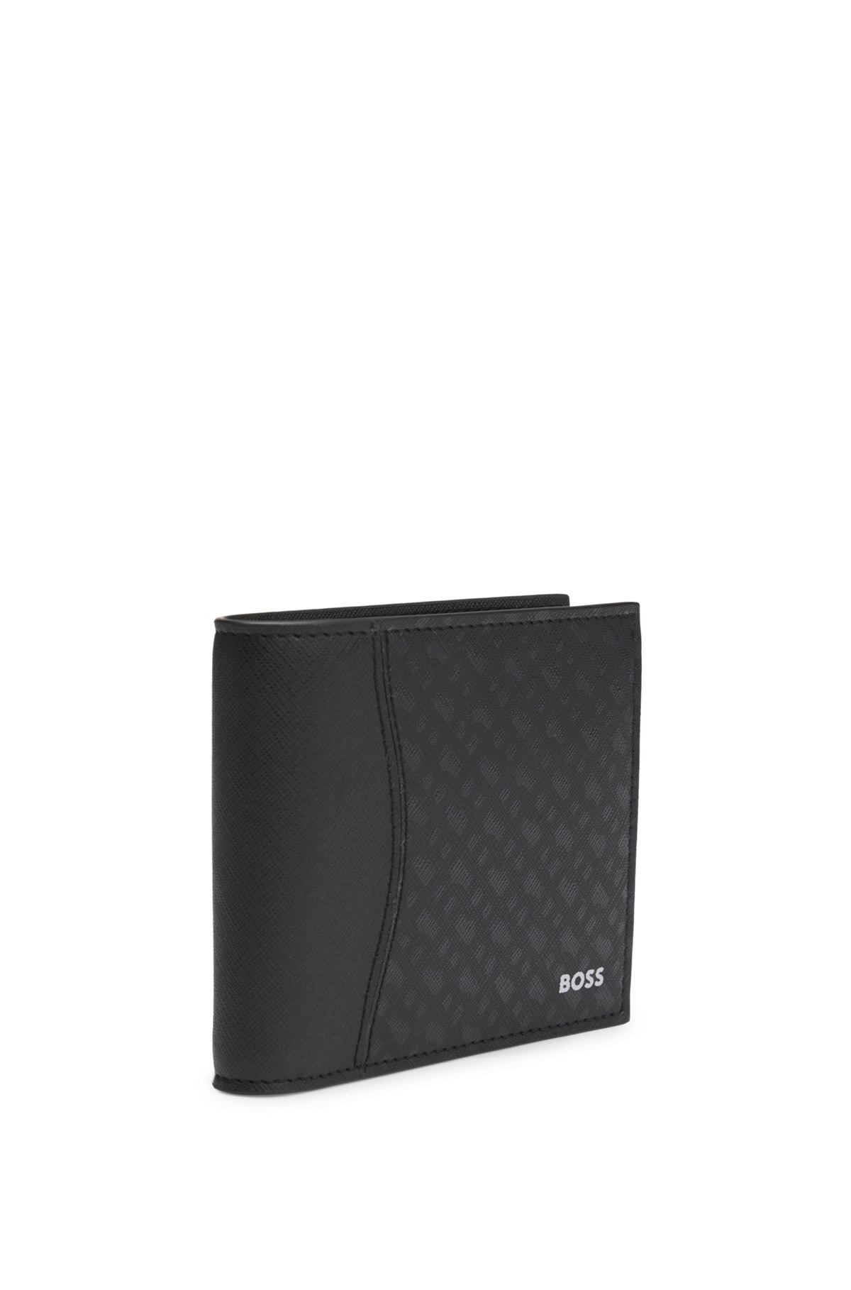 STRUCTURED TRIFOLD WALLET WITH MONOGRAM PATTERN - 4