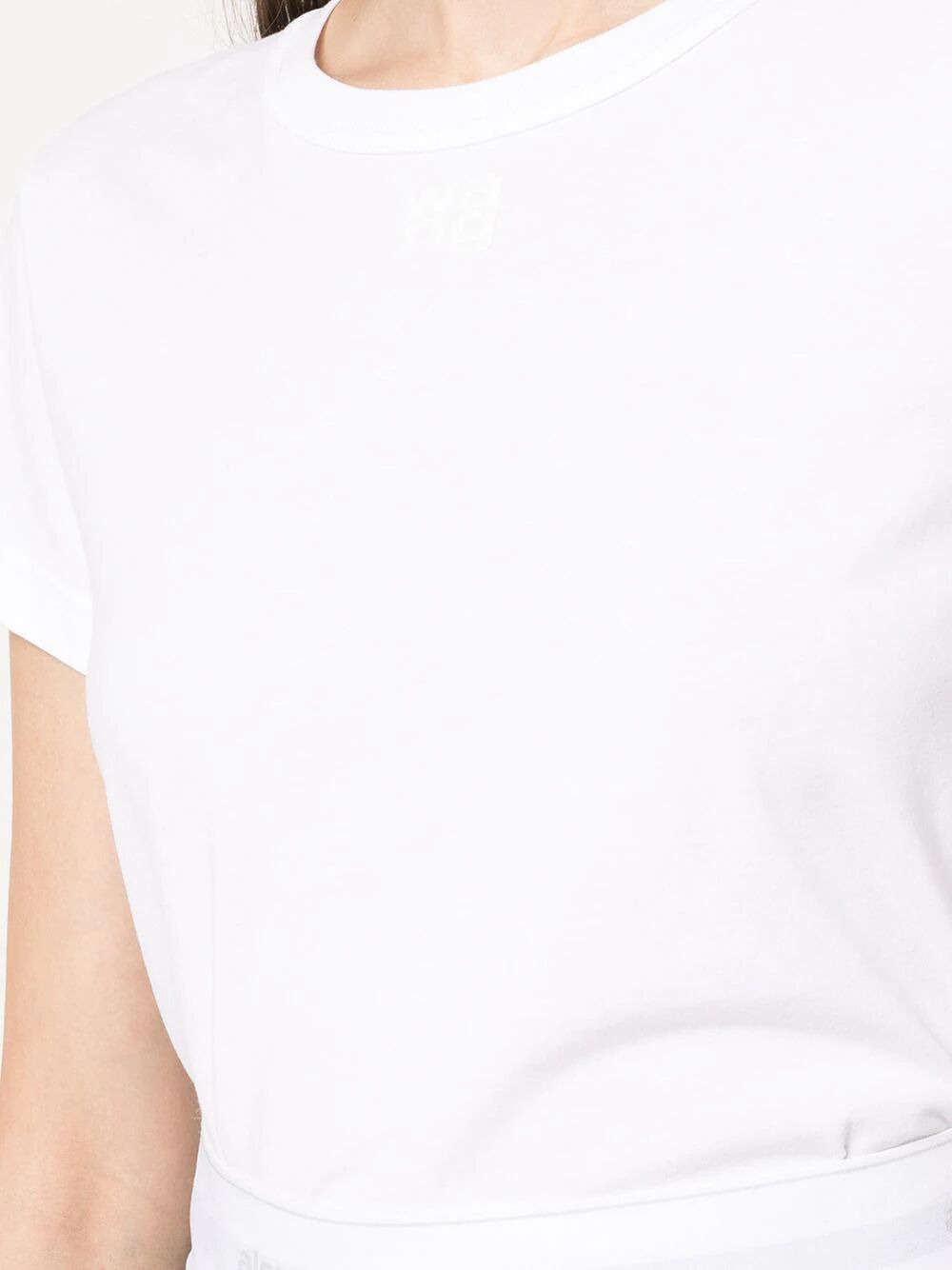 Alexander Wang Women Essential Jersey Shrunk Tee With Puff Logo And Bound Neck - 4