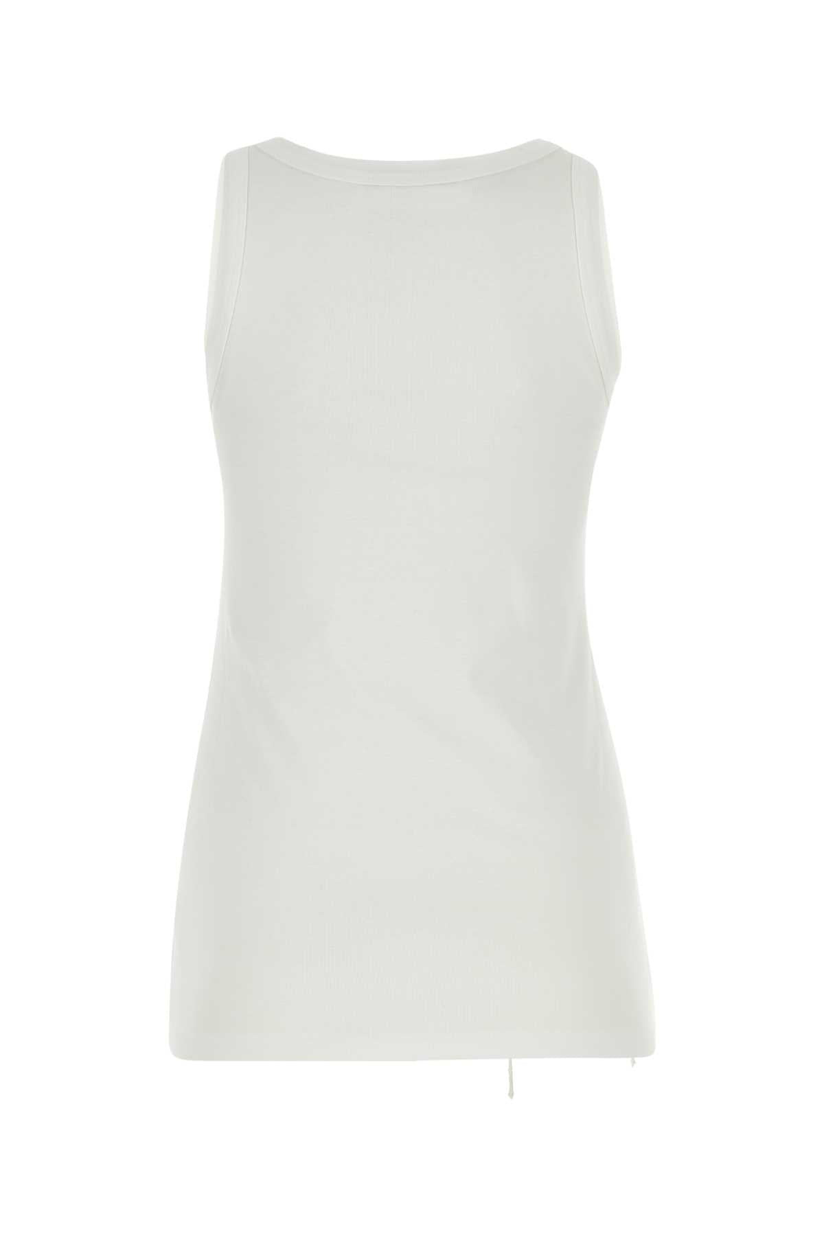 Prada Women White Cotton Tank Top - 2