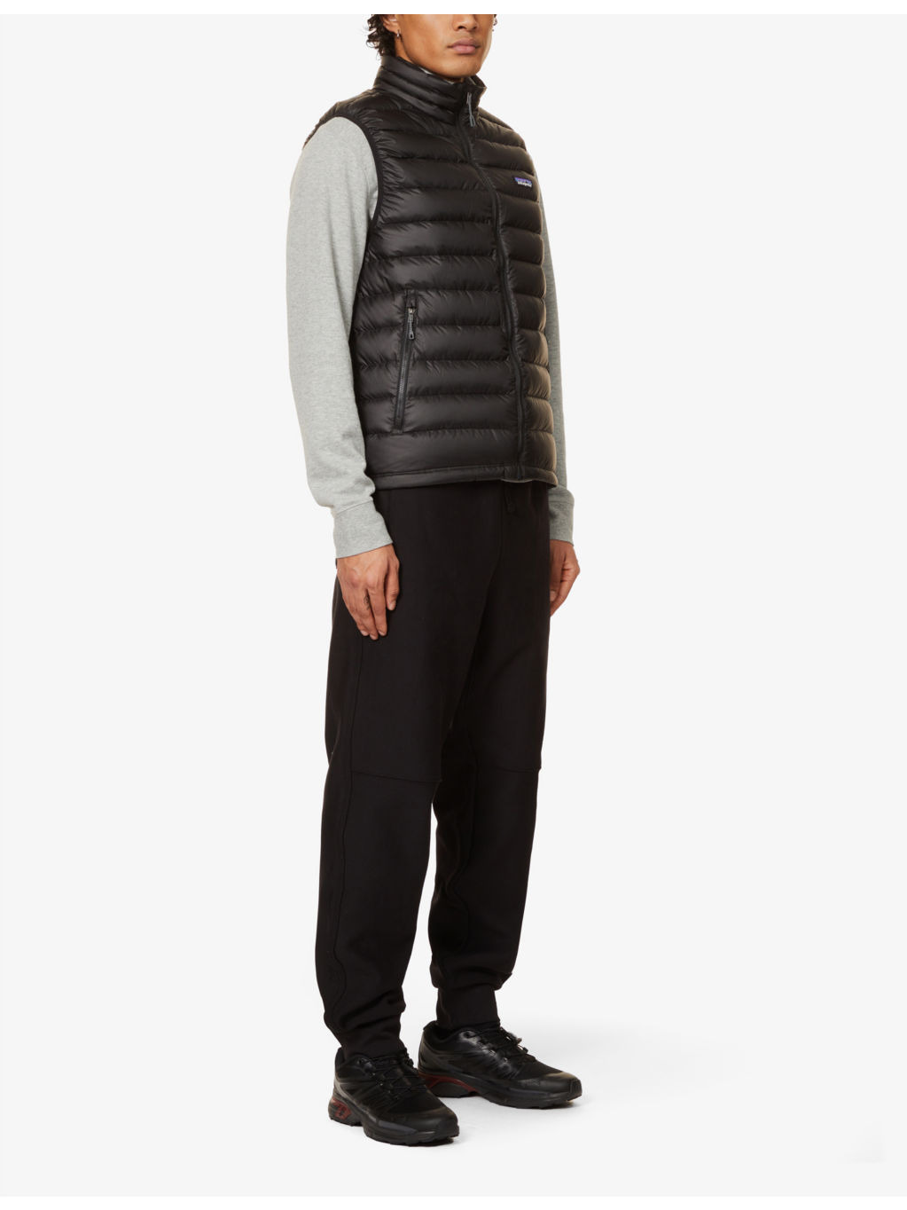 Padded high-neck recycled-polyester-down gilet - 2