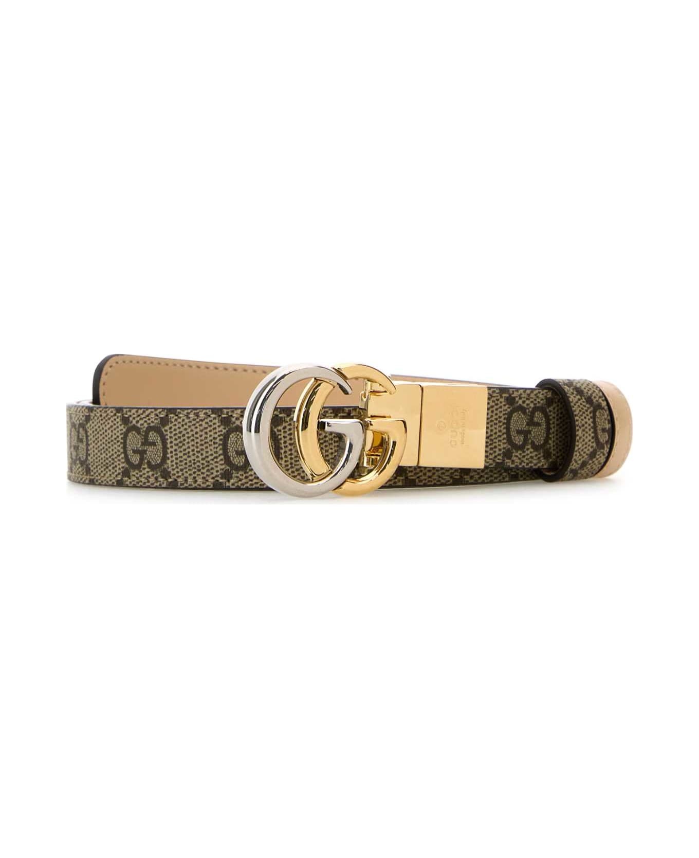 Gg Supreme Fabric Gg Marmont Reversible Belt - 1