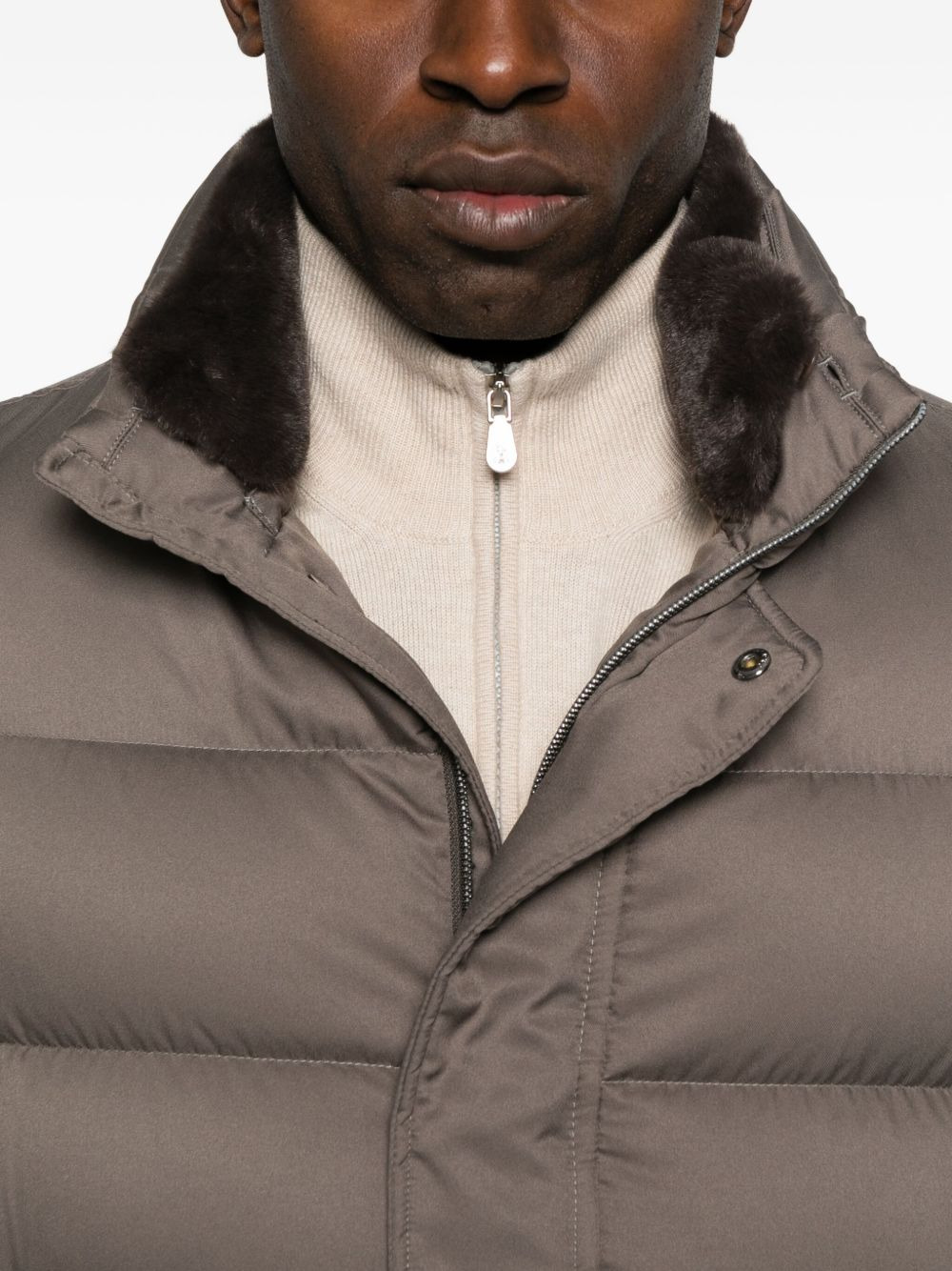 quilted high-neck jacket - 5