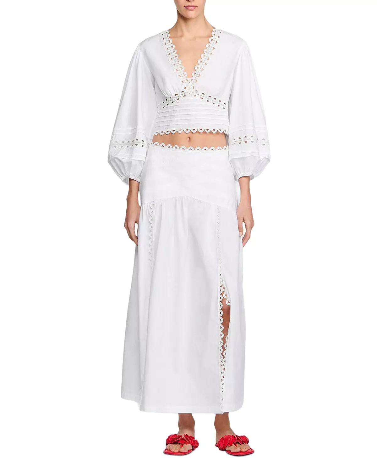 Side Zip Poplin Skirt - 2