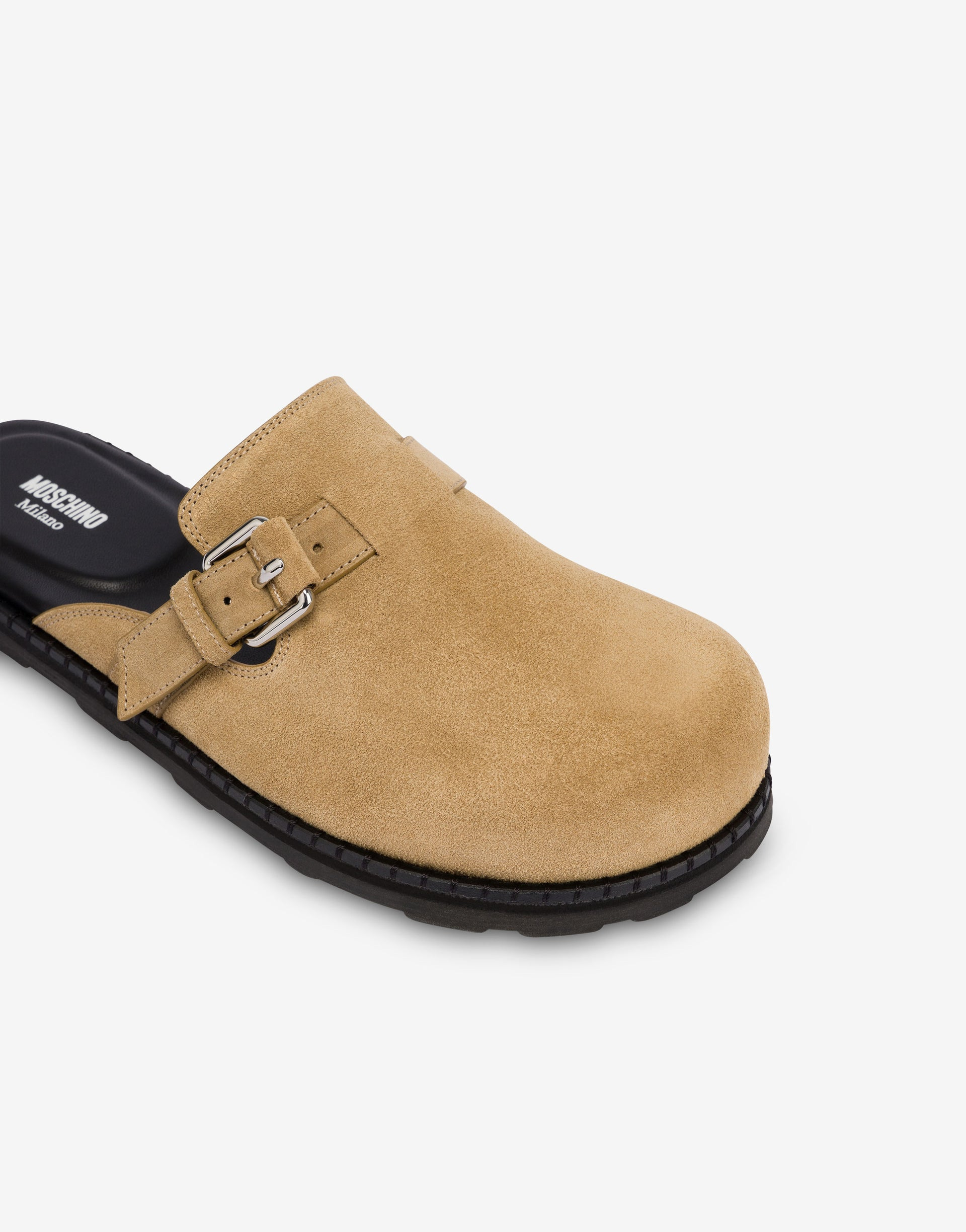 SUEDE SABOT WITH STRAP - 3
