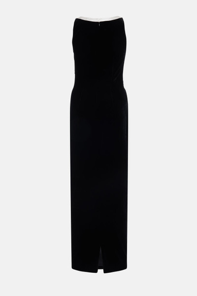Alessandra Rich VELVET EVENING DRESS WITH CONTRASTING DUCHESSE BOW outlook