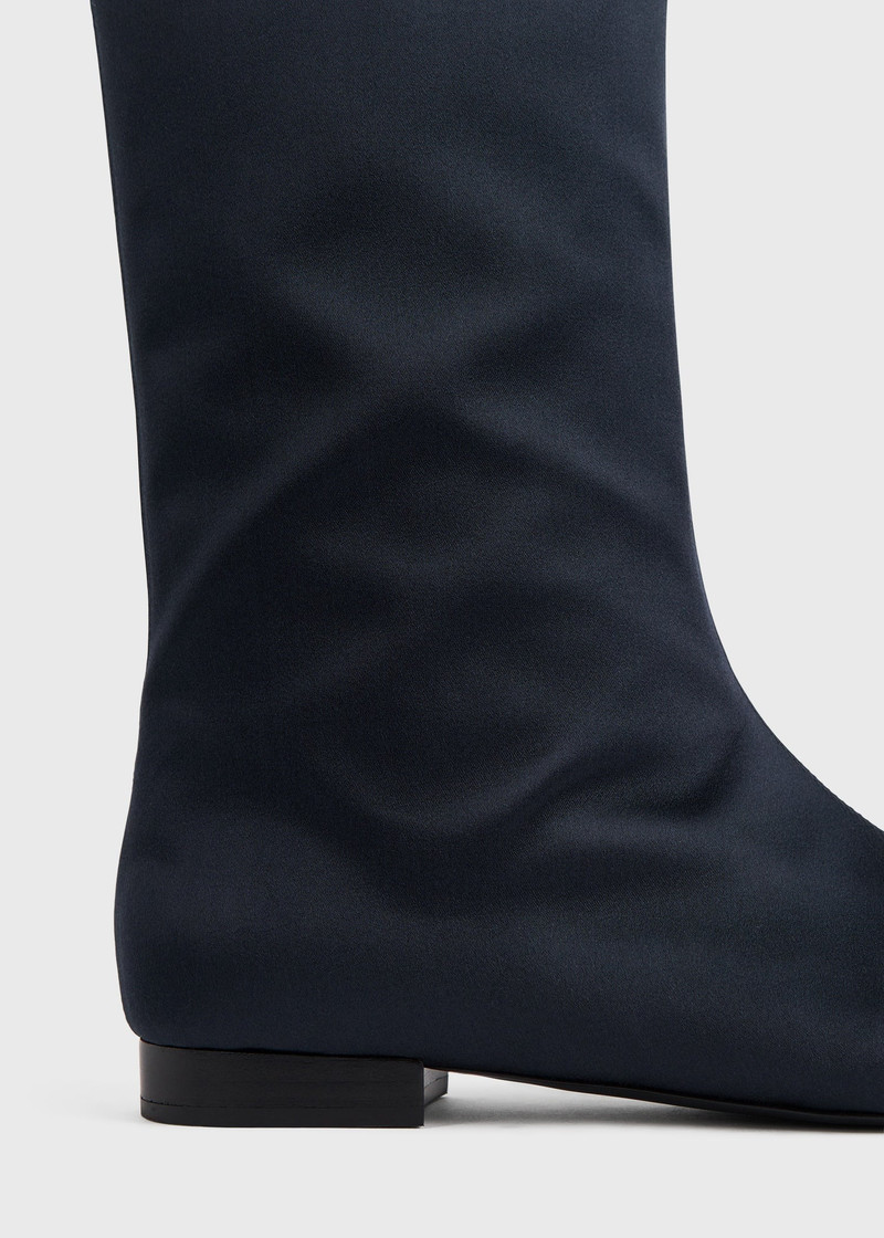 Satin ankle boots navy 5