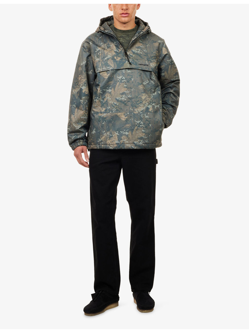 Carhartt Embroidered-Logo Camouflage Shell Windbreaker Pullover outlook