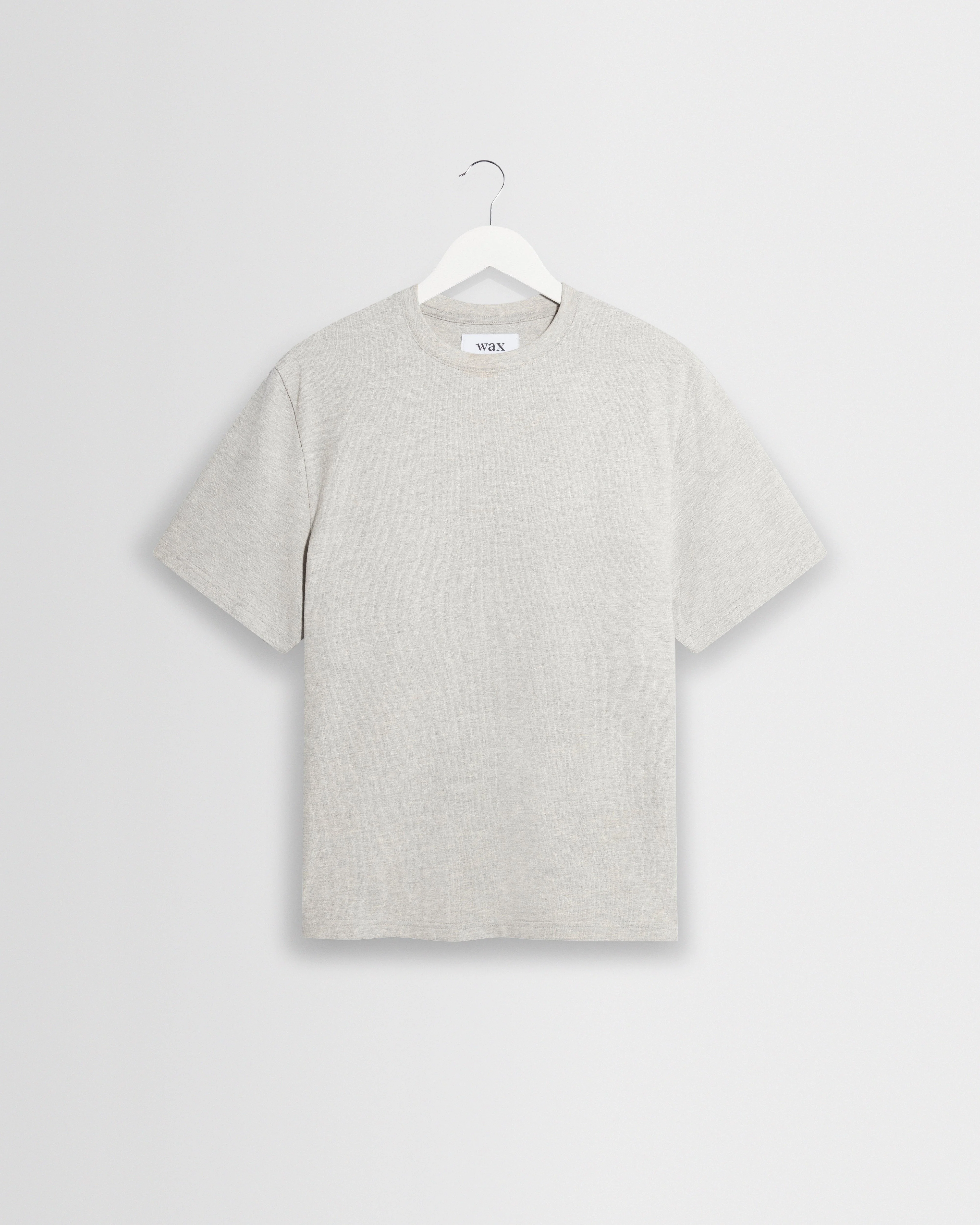 Dean - Grey Marl Textured Organic Cotton T-Shirt - 1
