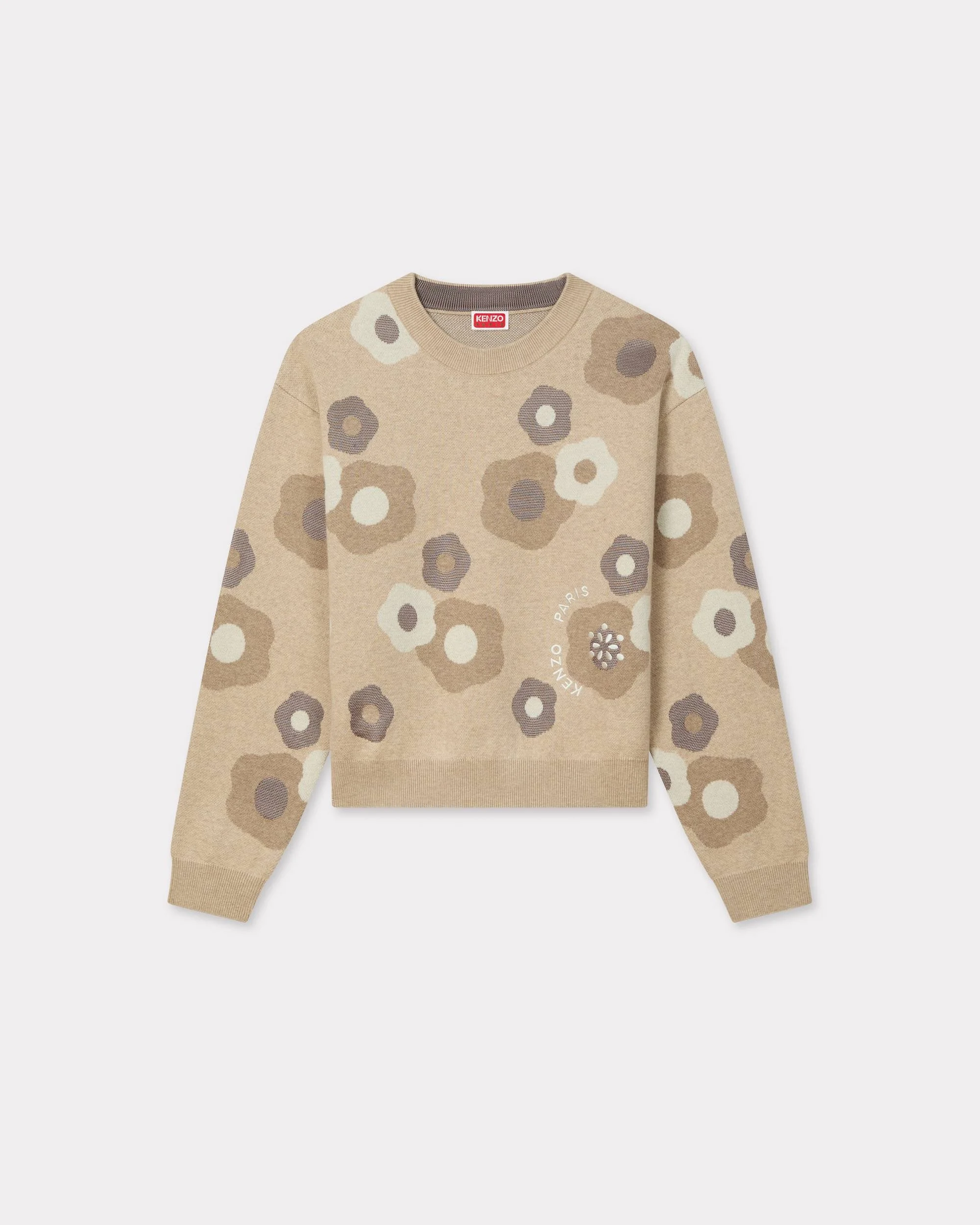 'Hana Dots' embroidered jumper in mixed cotton wool - 1