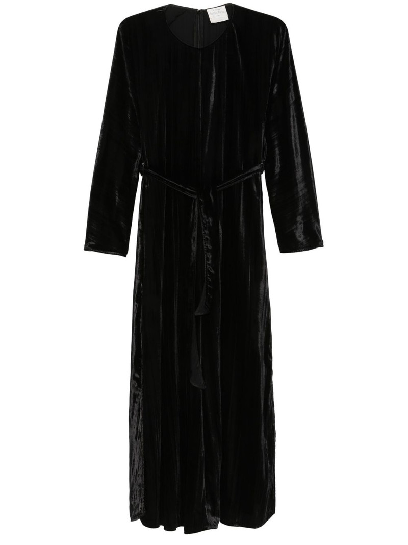 pleated velvet maxi dress 1