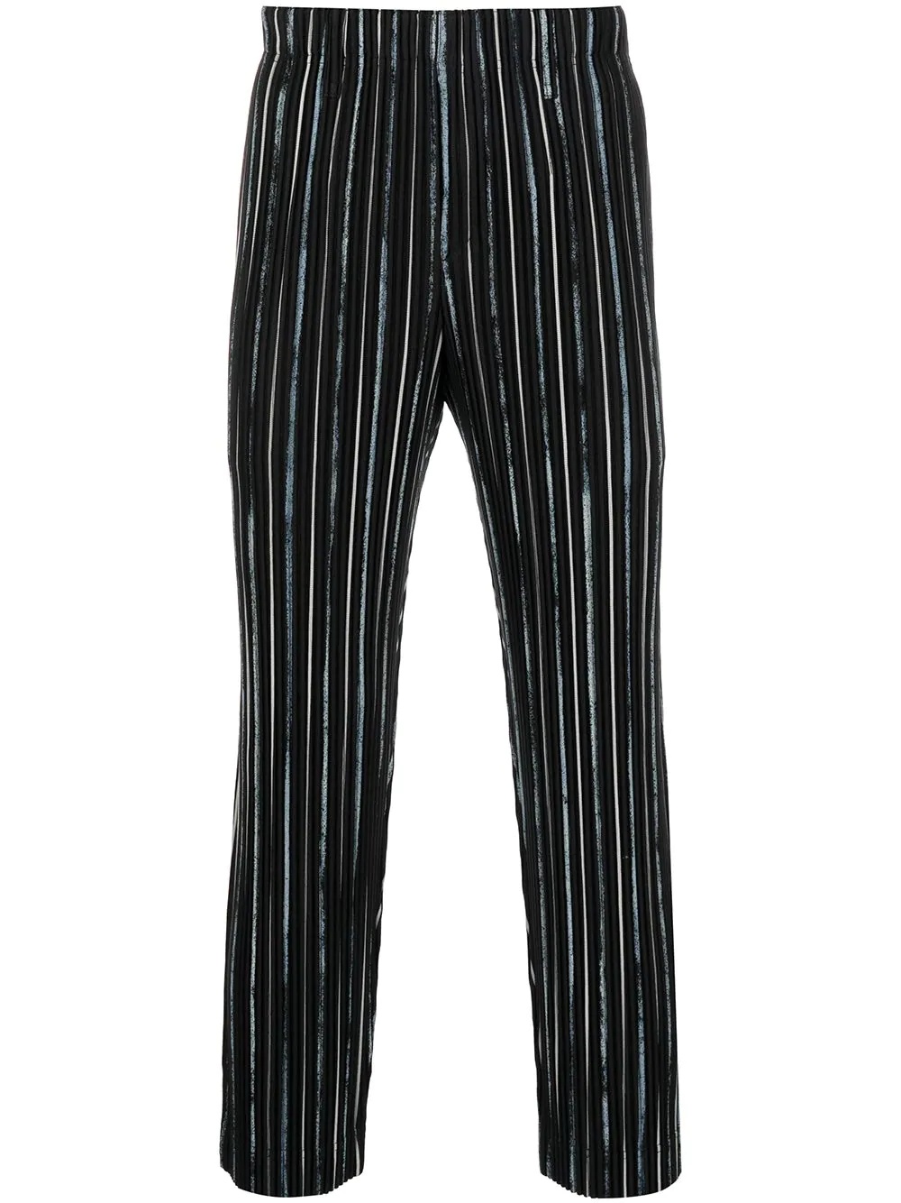 plissé-detail straight trousers - 1