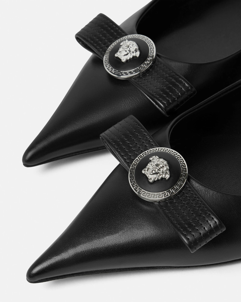 Gianni Ribbon Leather Ballerinas 4
