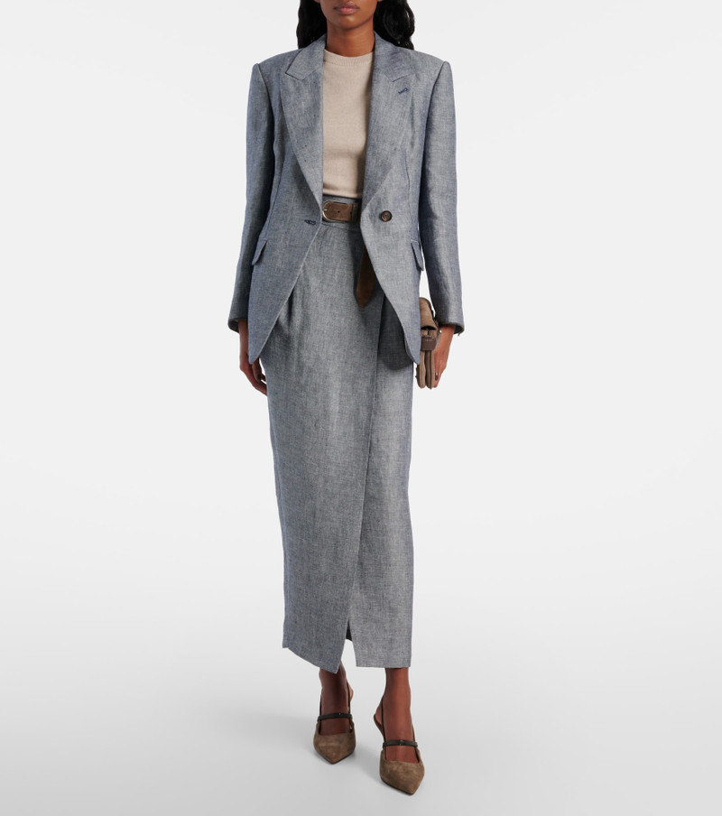 Brunello Cucinelli Hemp and linen blazer outlook