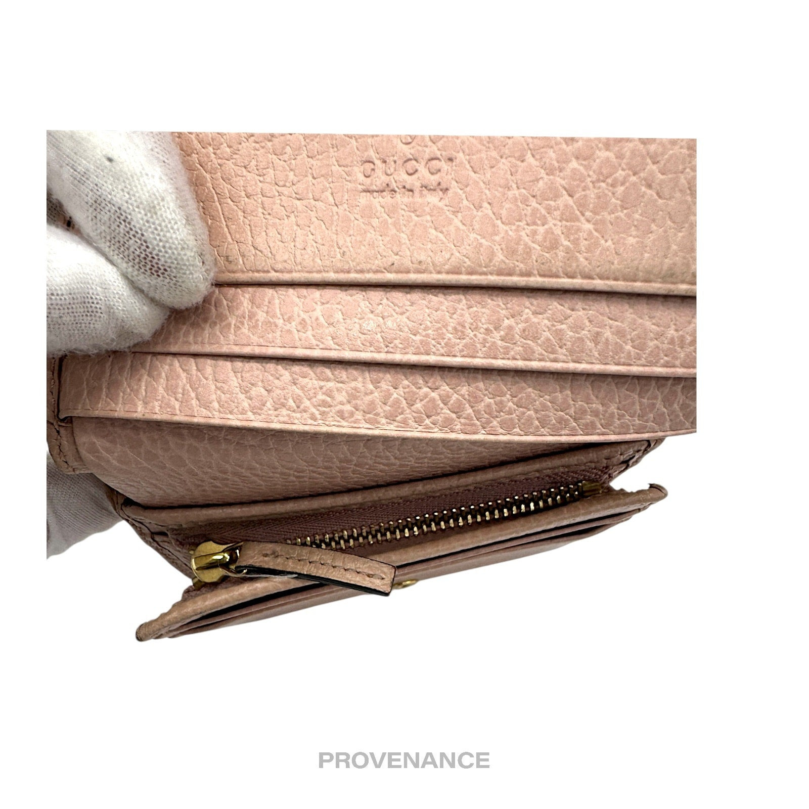Gucci GG Marmont Card Holder Wallet - Pink Leather - 7