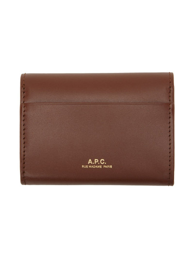 A.P.C. Brown Astra Compact Card Holder outlook