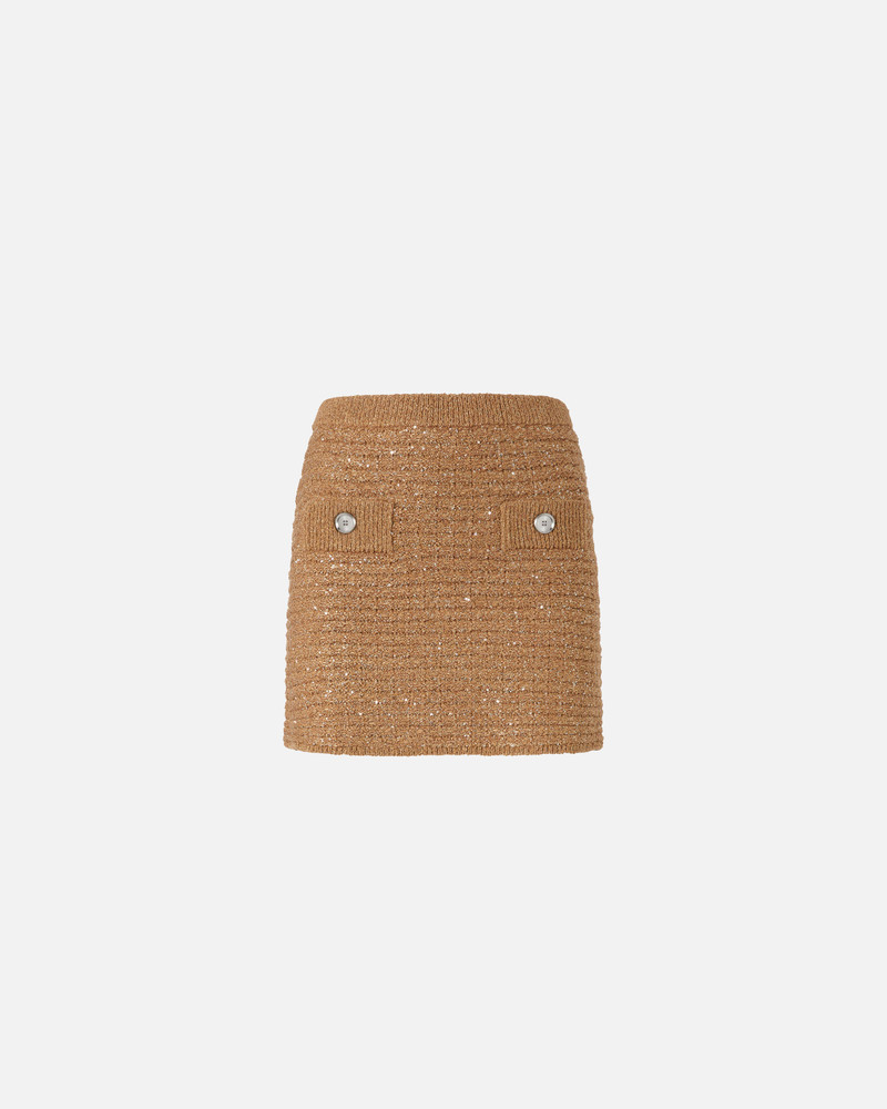 SEQUINED MAT MINISKIRT - 1