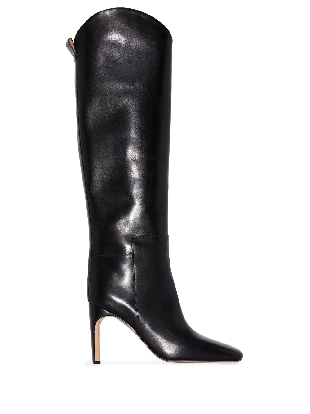 square-toe 95mm knee-high boots - 1