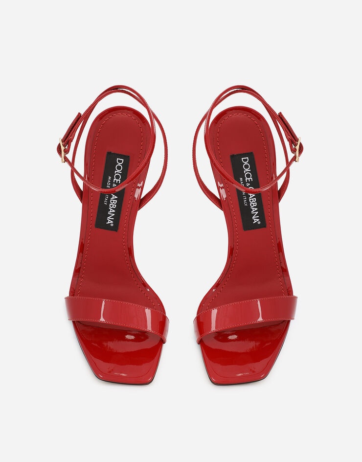 Patent leather sandals with 3.5 heel - 4