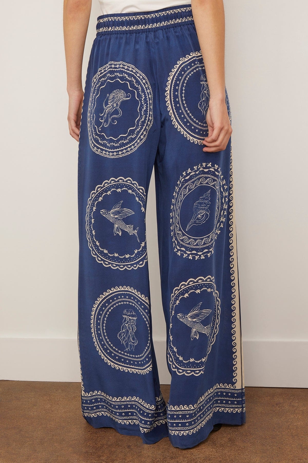 Oceane Silk Pant in Blue (TS) - 4