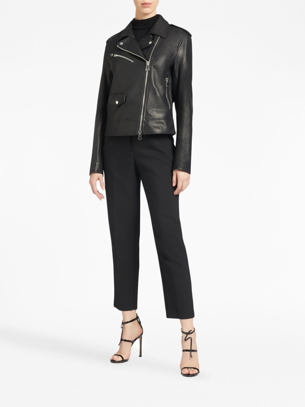 Amelia notched-lapels biker jacket - 2