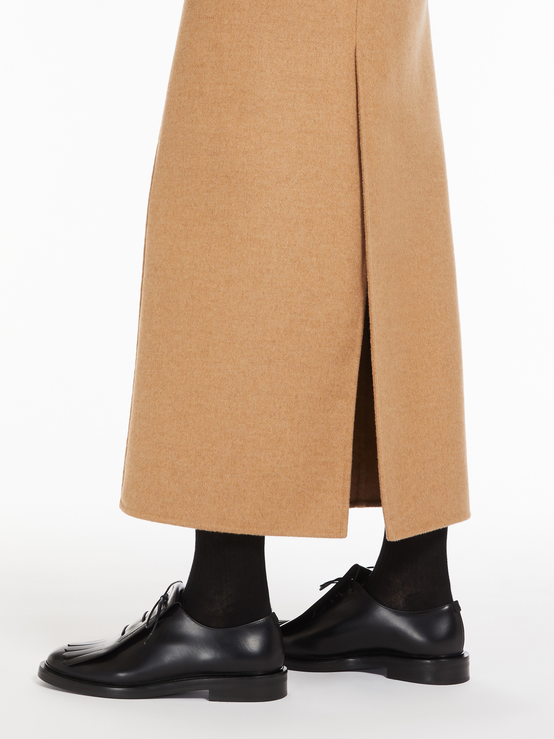 ACLINE1234 Straight skirt in lightweight camel hair - 6