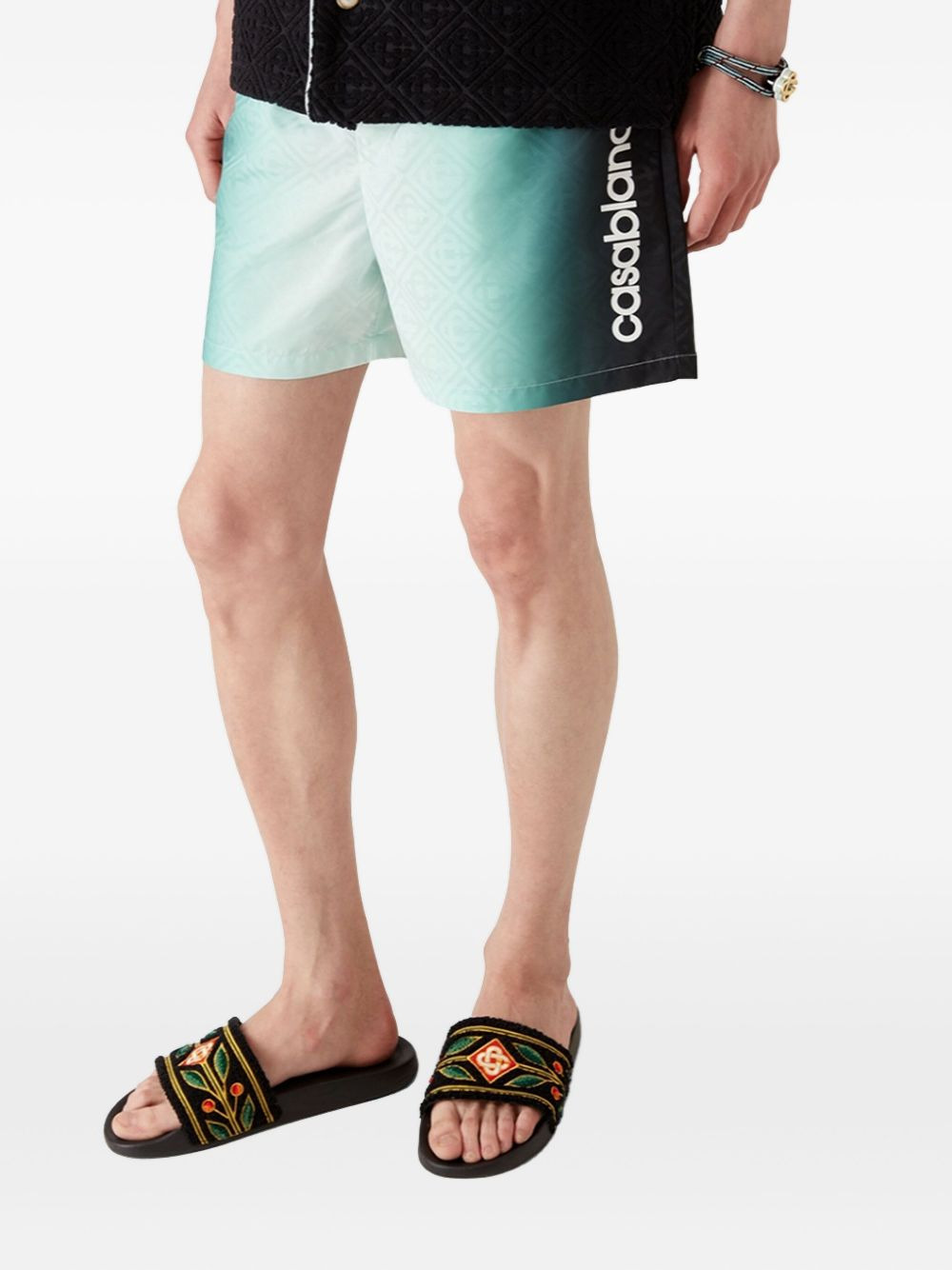 ombré monogram swim shorts - 4