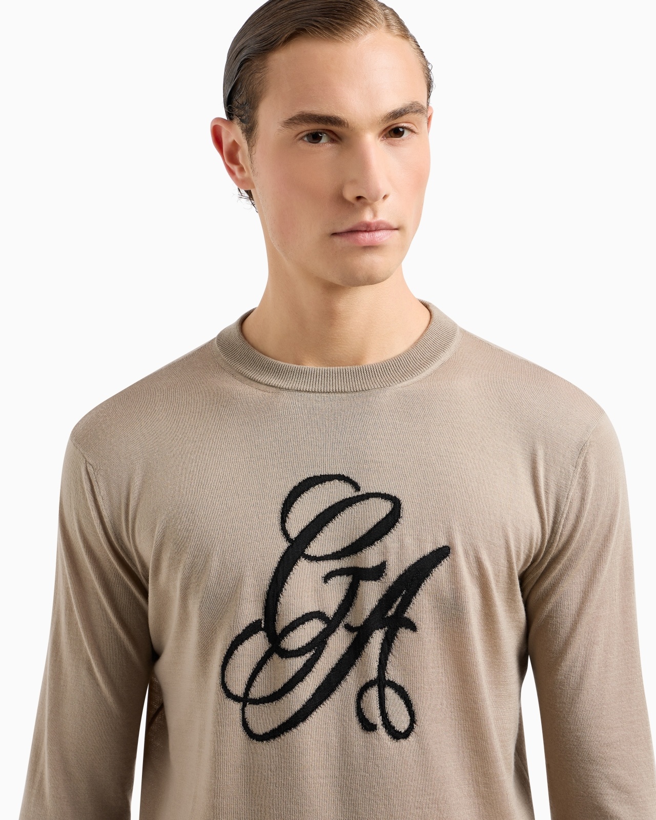 VIRGIN-WOOL, CREW-NECK JUMPER WITH LOGO - 5