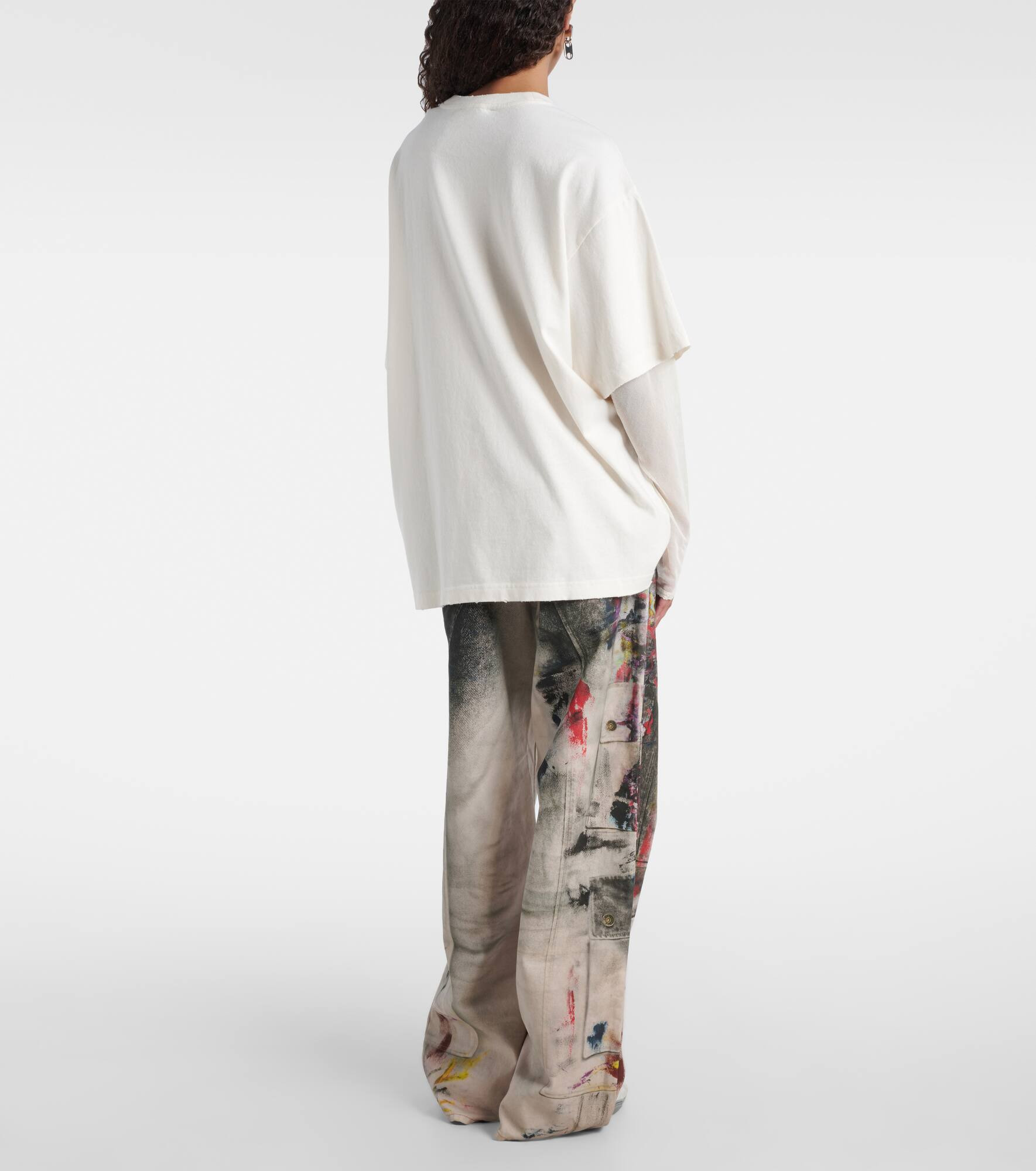 Layered printed cotton jersey T-shirt - 3