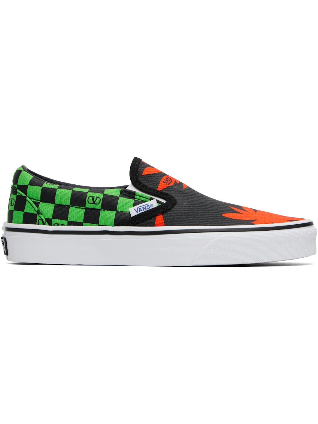 Black & Green Vans Edition VLogo Checkerboard Sneakers - 1