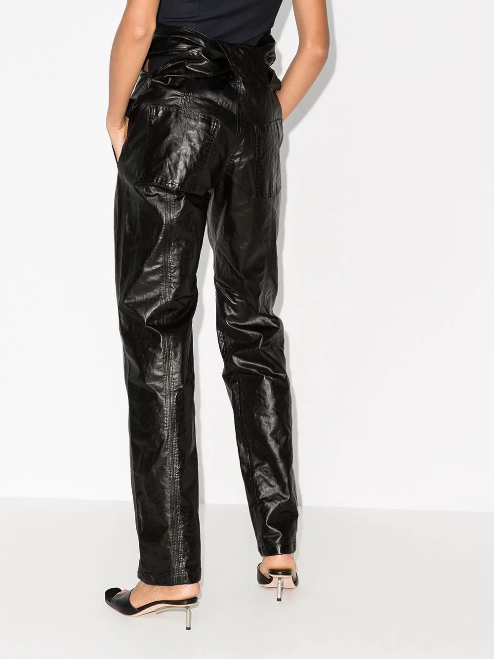 open-fly look trousers - 3