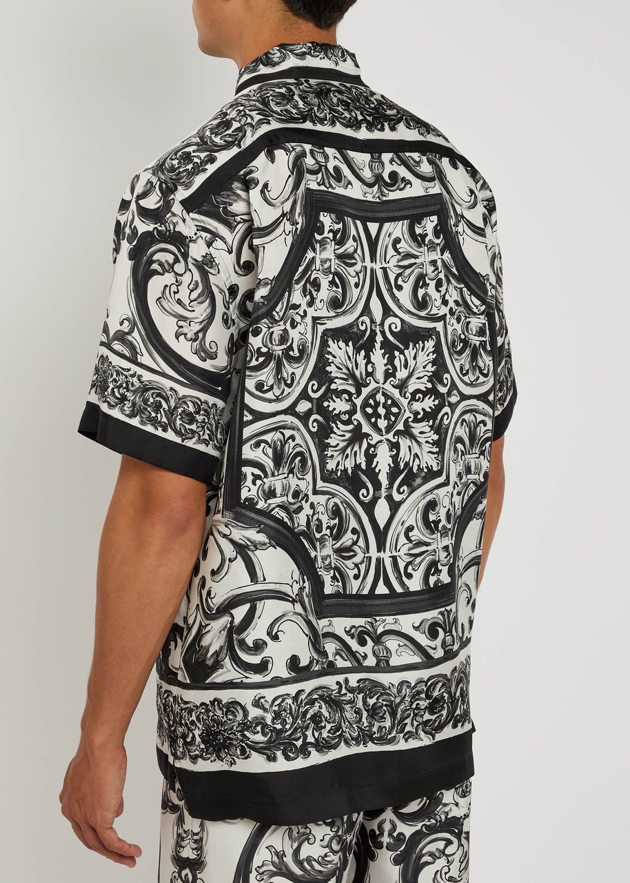 Dolce & Gabbana Majolica Printed Silk-twill Shirt - 3
