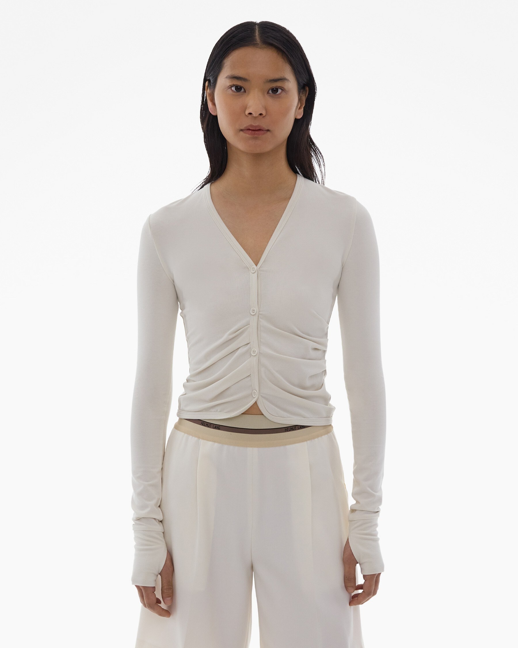 RUCHED CARDIGAN - 3